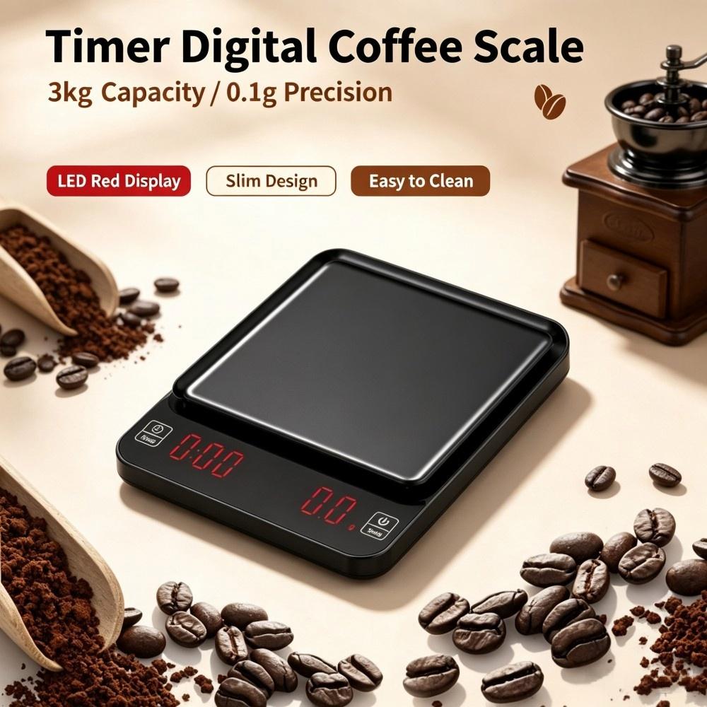 Coffee&Tea House Opinie - Timbangan Kopi Digital Presisi Tinggi 3kg/0.1g,
