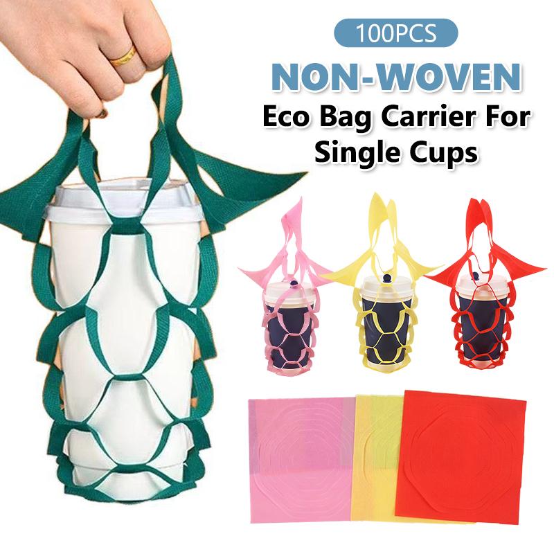 Coffee Tea Green - 100 Buah Tas Jinjing Non-woven Berongga