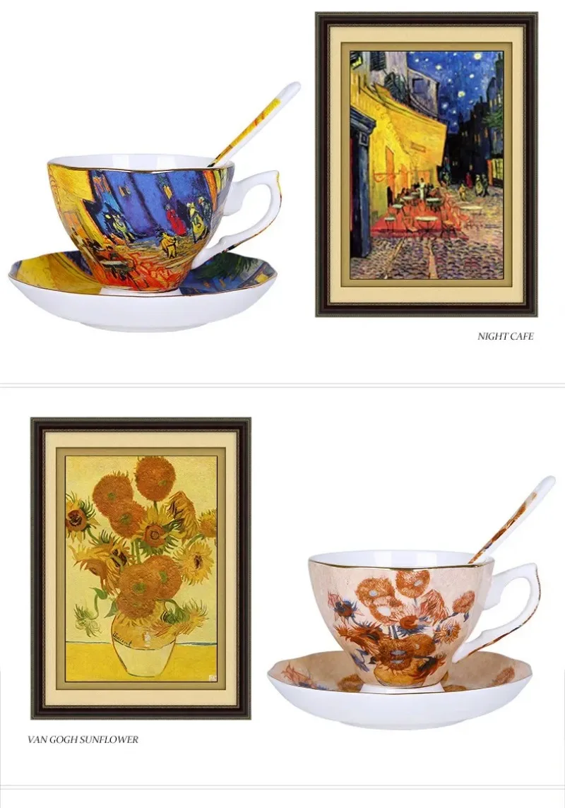 Coffee Tea Van - Cangkir Kopi Lukisan Seni Van Gogh,