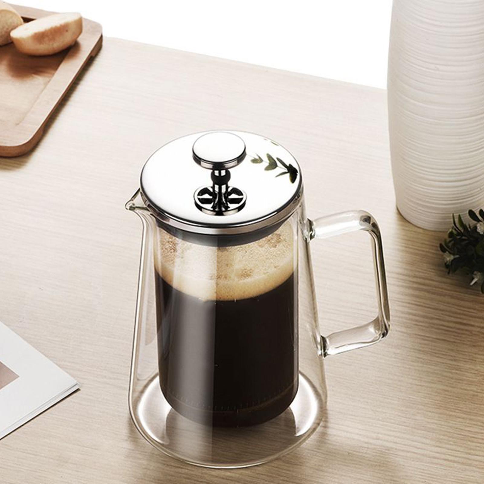 French Press Coffee & Tea - Teko Kopi Tekan Kaca Stainless Steel