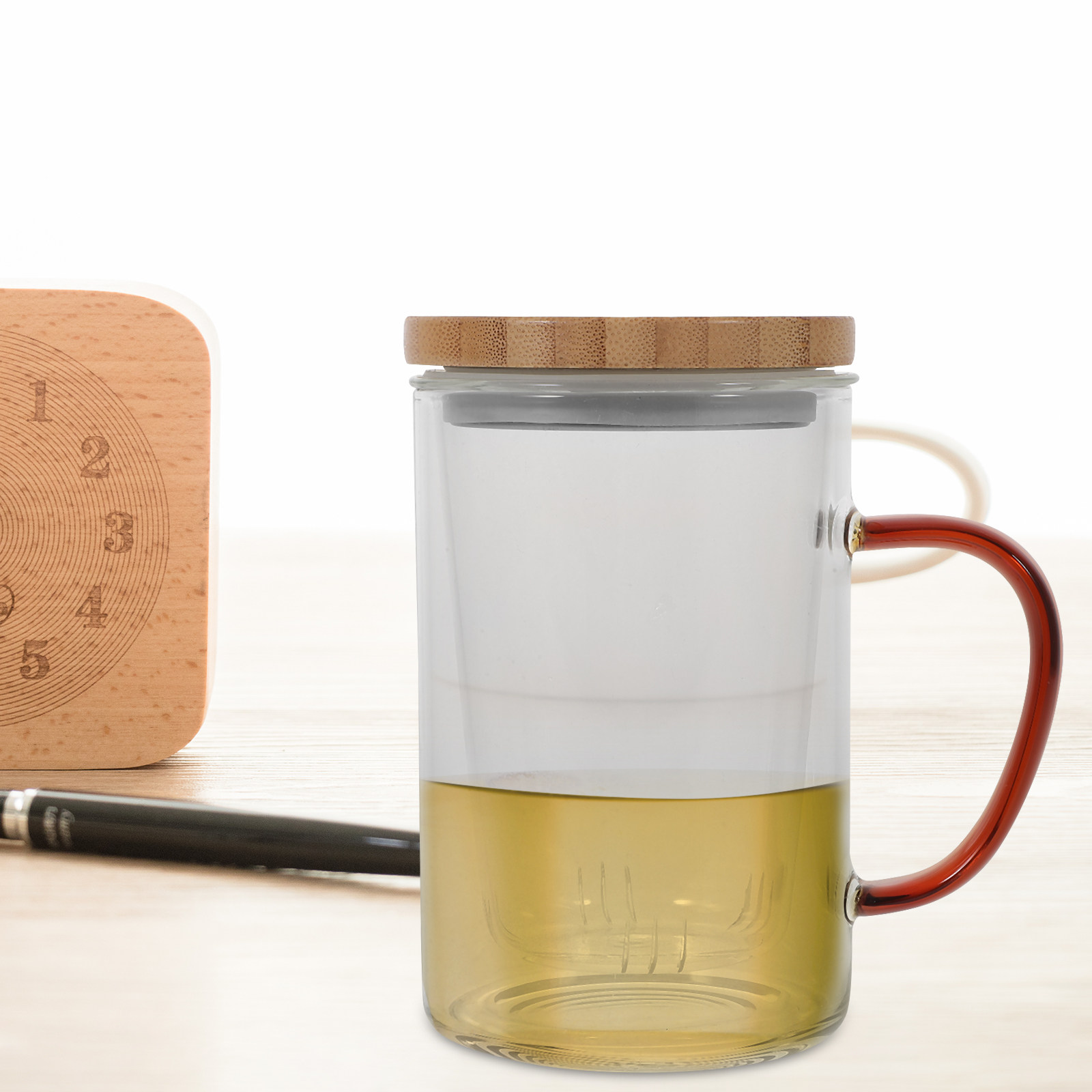 Coffee Tea Green - Gelas Teh 450Ml dengan Filter Terintegrasi
