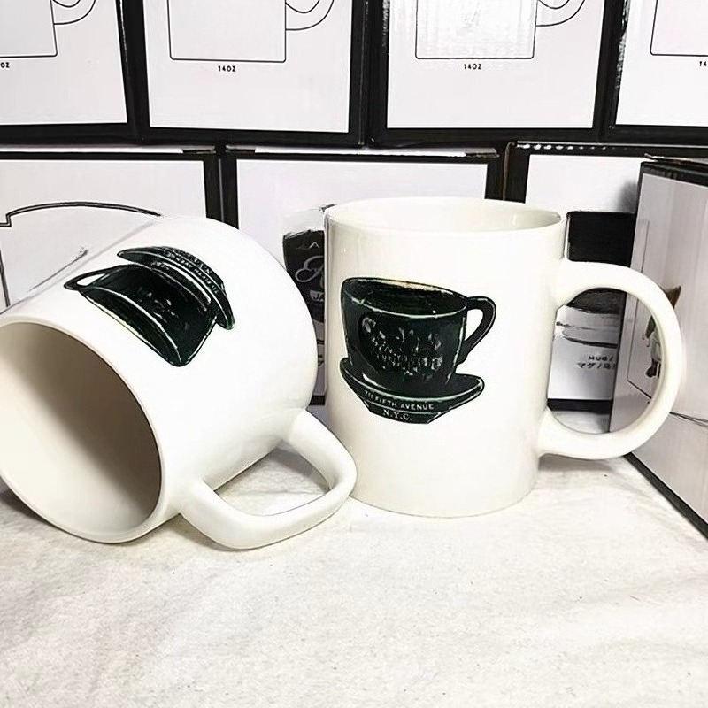 Coffee Tea Green - Set Perlengkapan Makan Keramik Vintage Cafe