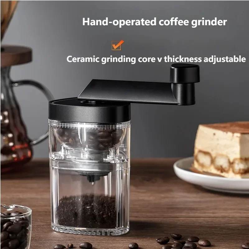 French Press Coffee & Tea - Penggiling Kopi Manual Keramik dengan Pengaturan