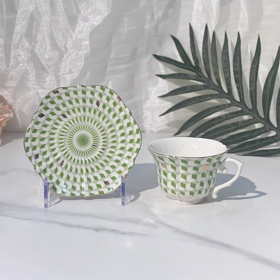 Set Cangkir Kopi dan Piring Ke - Coffee Tea Green ulasan dan harga