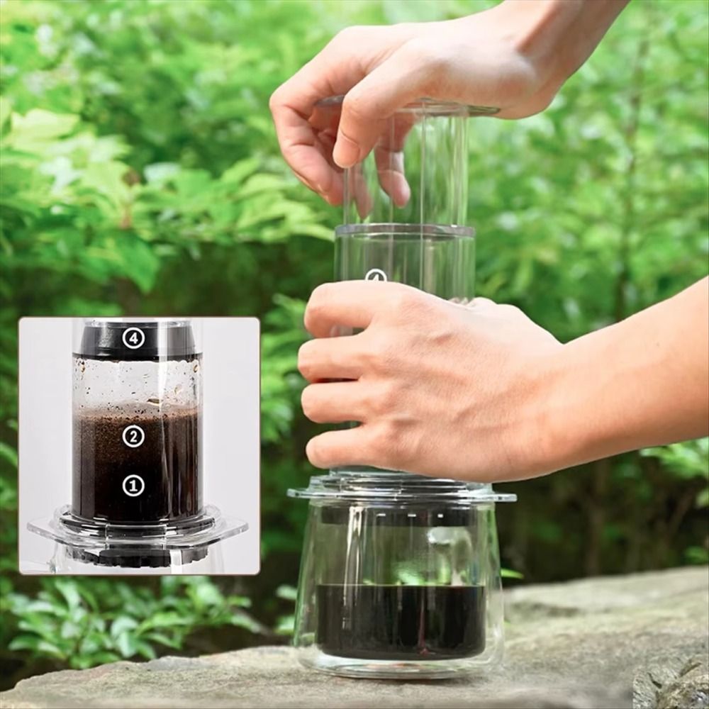 Ketel Kopi Portabel Gaya Pranc - French Press Coffee & Tea ulasan dan harga