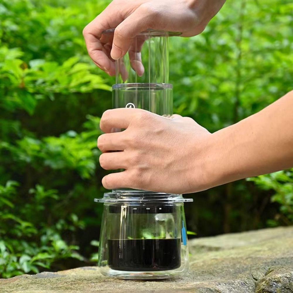 Ketel Kopi Portabel Gaya Pranc - French Press Coffee & Tea ulasan dan harga