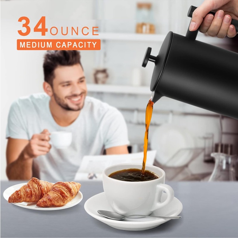 Pembuat Kopi French Press 34 O - French Press Coffee & Tea ulasan dan harga