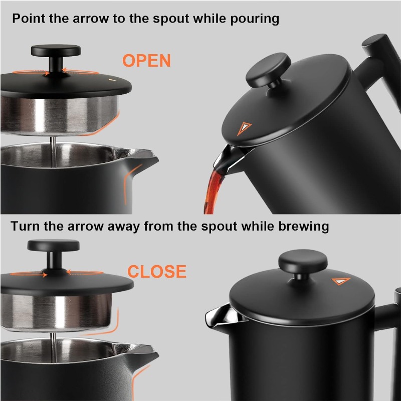 Pembuat Kopi French Press 34 O - French Press Coffee & Tea ulasan dan harga