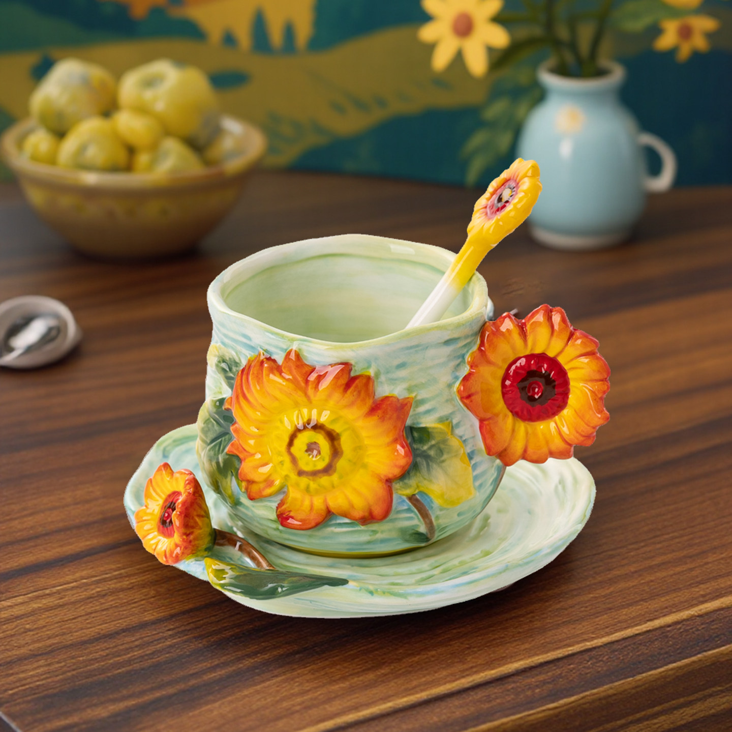 Cangkir Kopi Keramik Lukis Tan - Coffee Tea Van ulasan dan harga