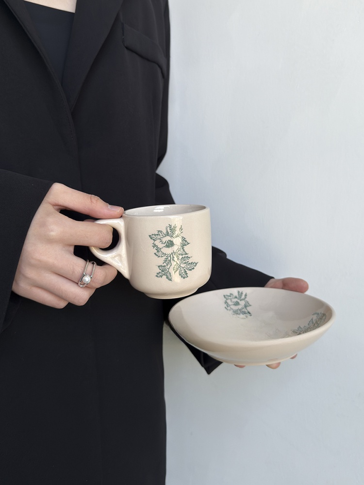 Cangkir Kopi Keramik Daun Hija - Coffee Tea Green ulasan dan harga