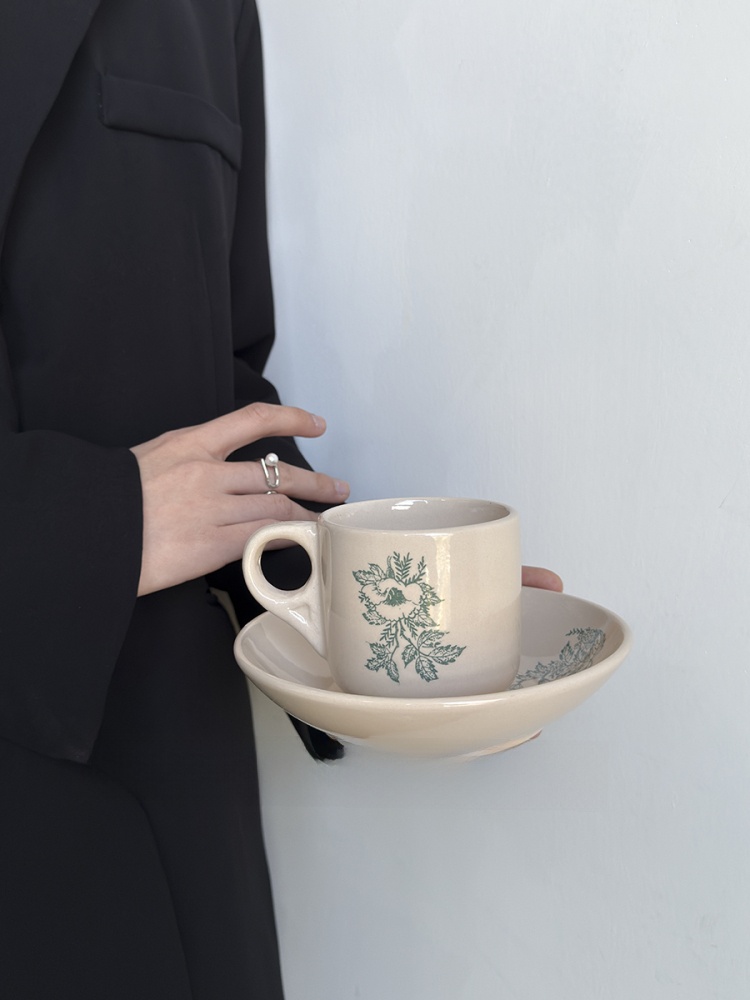 Cangkir Kopi Keramik Daun Hija - Coffee Tea Green ulasan dan harga