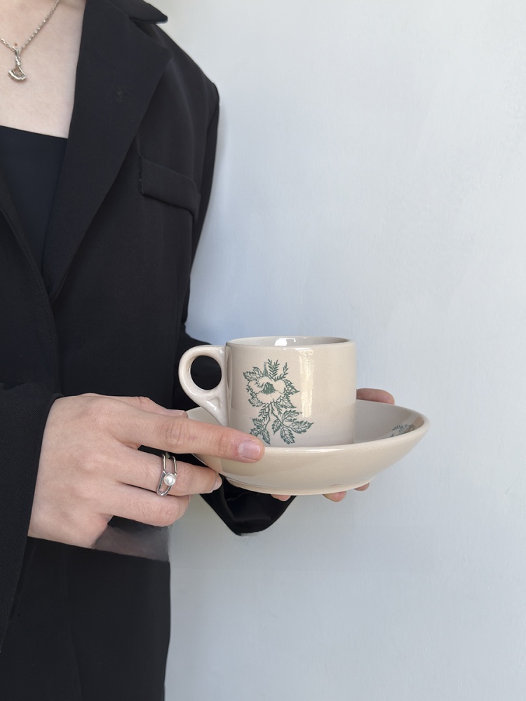 Cangkir Kopi Keramik Daun Hija - Coffee Tea Green ulasan dan harga
