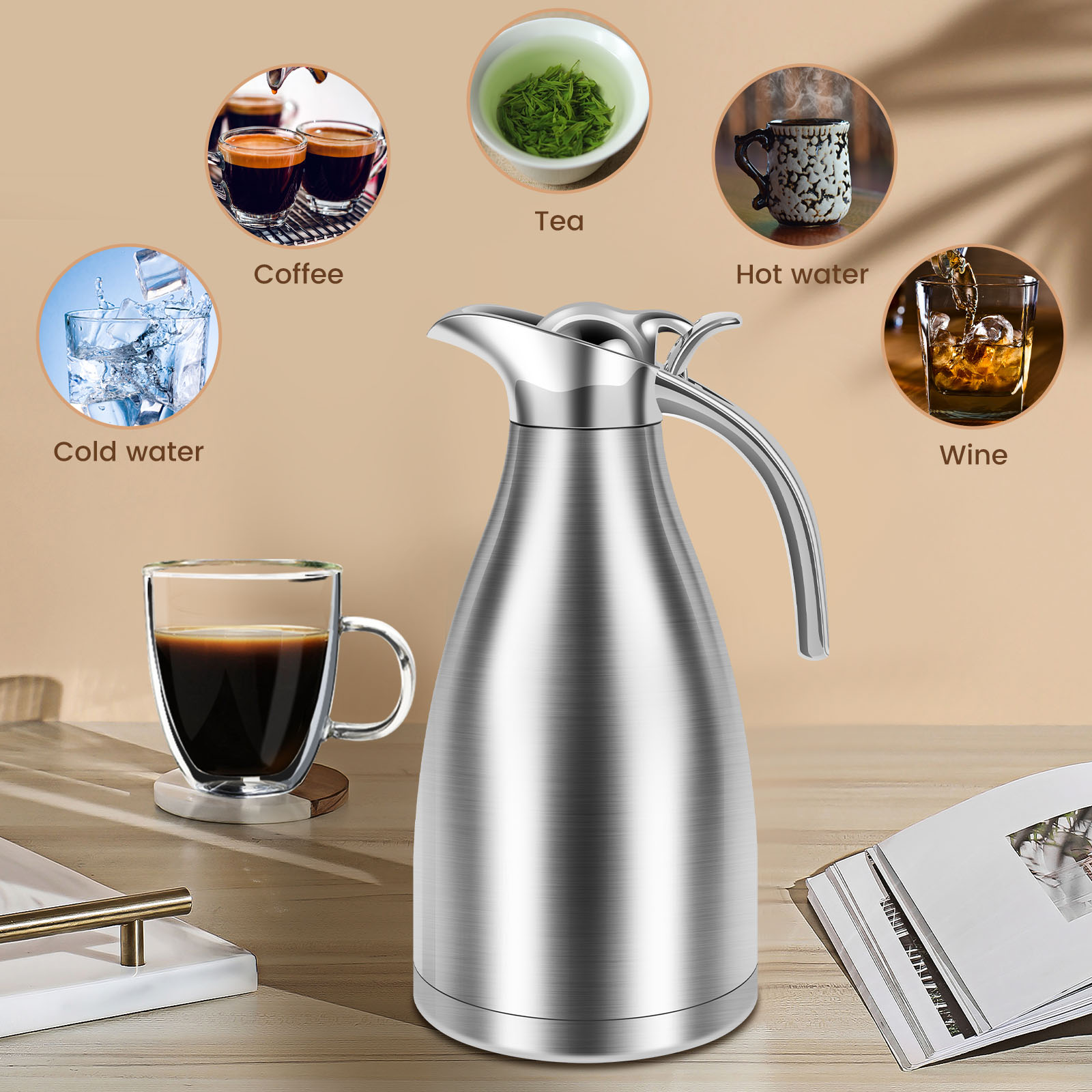 Teko Termal Dapur 2000ml, Jug  - Coffee Tea Water Heater ulasan dan harga