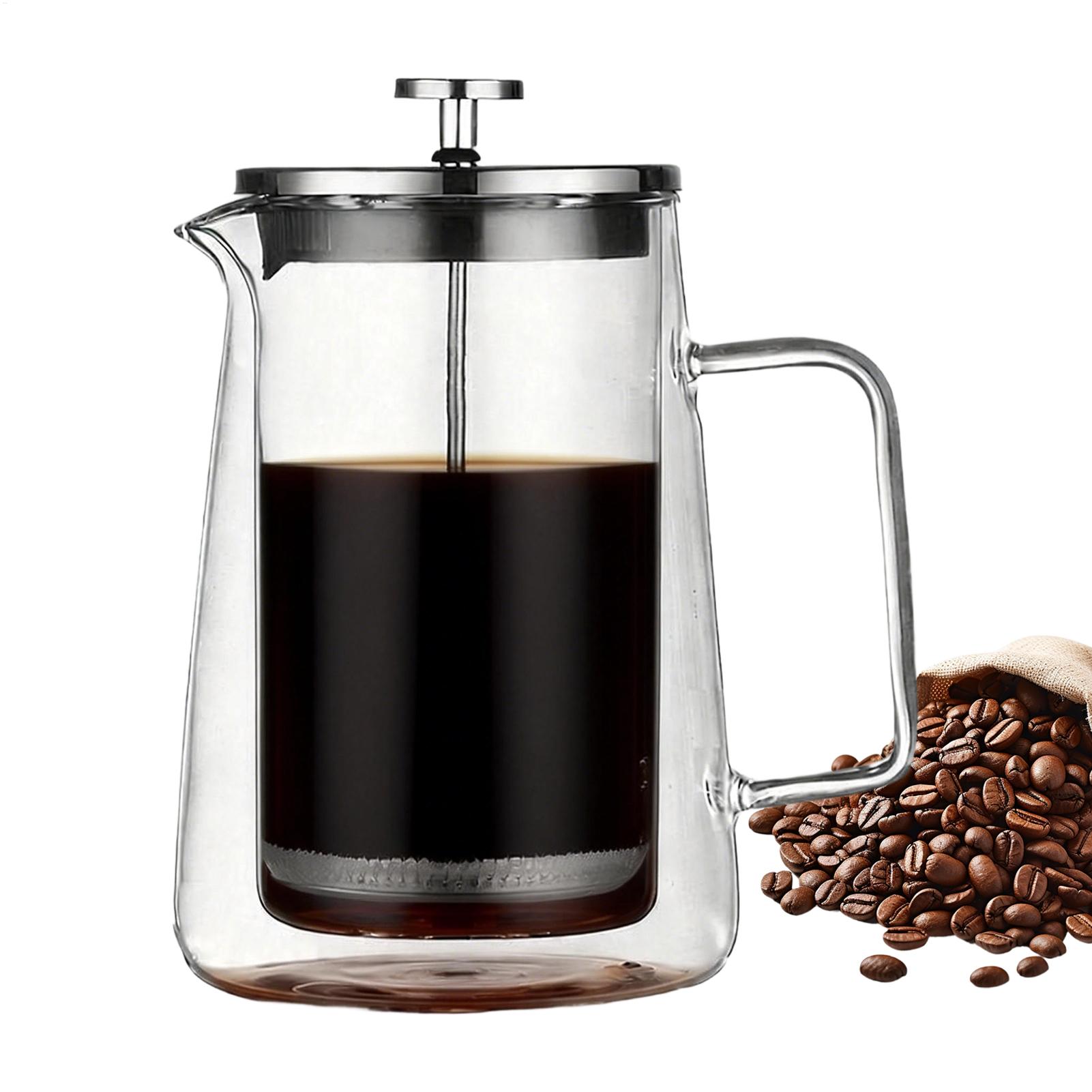 Teko Kopi Tekan Kaca Stainless - French Press Coffee & Tea ulasan dan harga