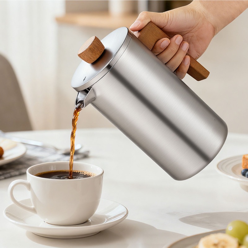 JUSTINLAU 1000ml Panci French  - French Press Coffee & Tea ulasan dan harga