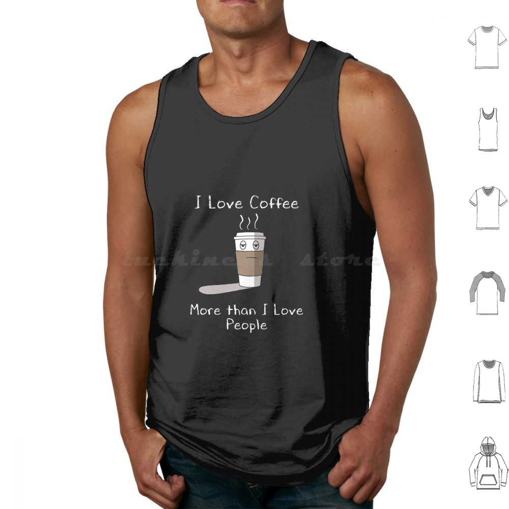 Saya Suka Kopi Tank Top Katun  - Coffee And Tea Quotes Funny ulasan dan harga