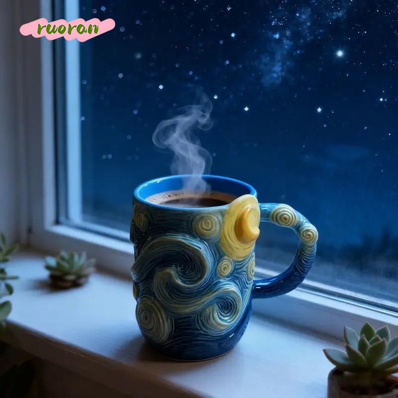 Mug Van Gogh Starry Night Cang - Coffee Tea Van ulasan dan harga