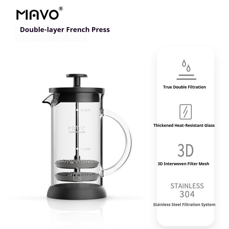 MAVO French Press Coffee Maker - French Press Coffee & Tea ulasan dan harga