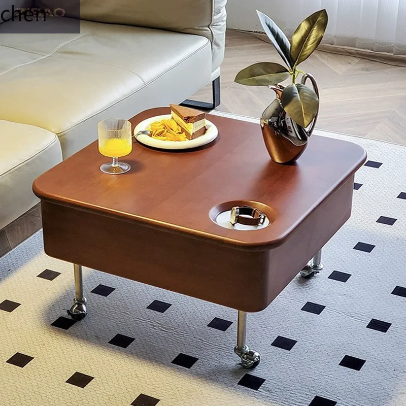 b11-7.2 Meja Kopi Kayu Solid d - Coffee&Tea House Opinie ulasan dan harga